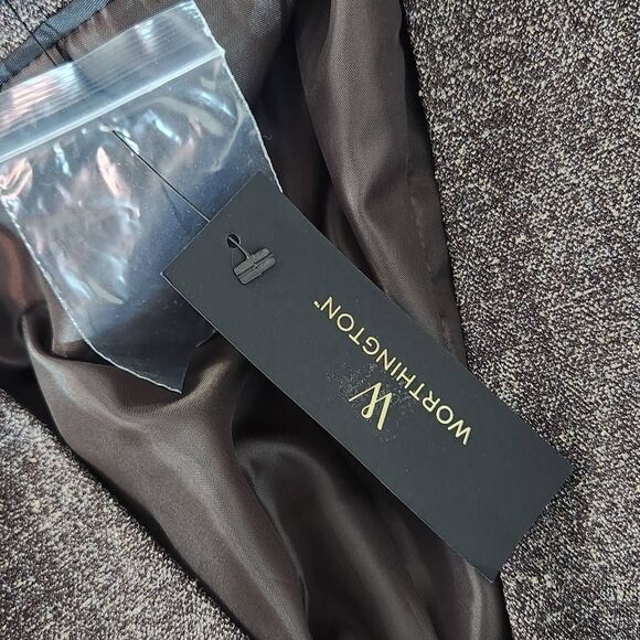 Worthington Brown Blazer NWT Size Medium Classic Brown Suit Jacket - Picture 8 of 10
